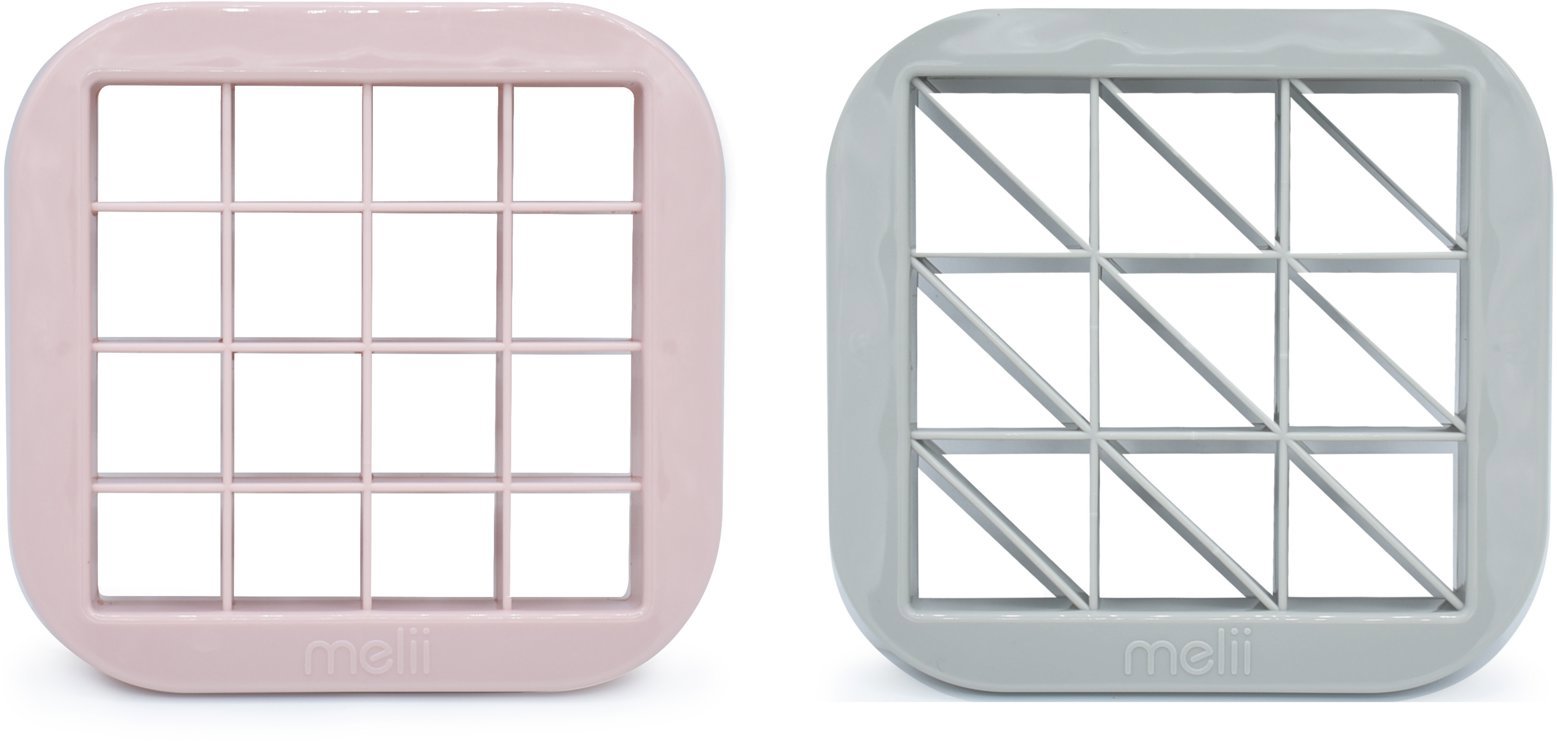 Melii Vykrajovač na sendviče 2 ks čtverec a trojúhelník růžový/ šedý