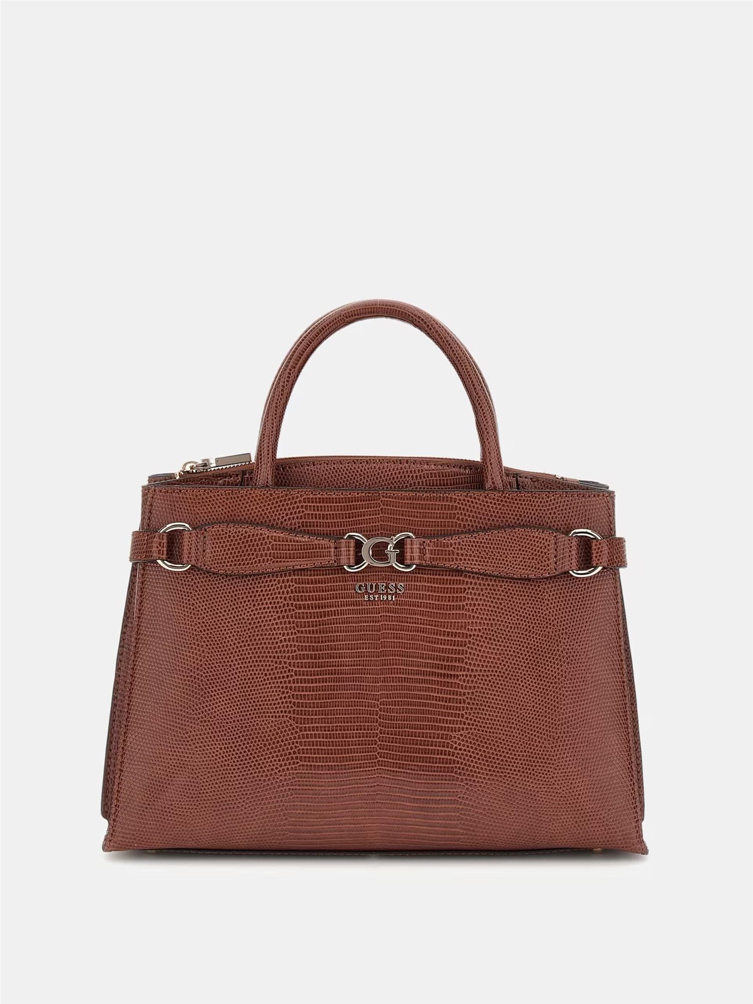 GUESS Kabelka Arlena Girlfriend Satchel koňaková