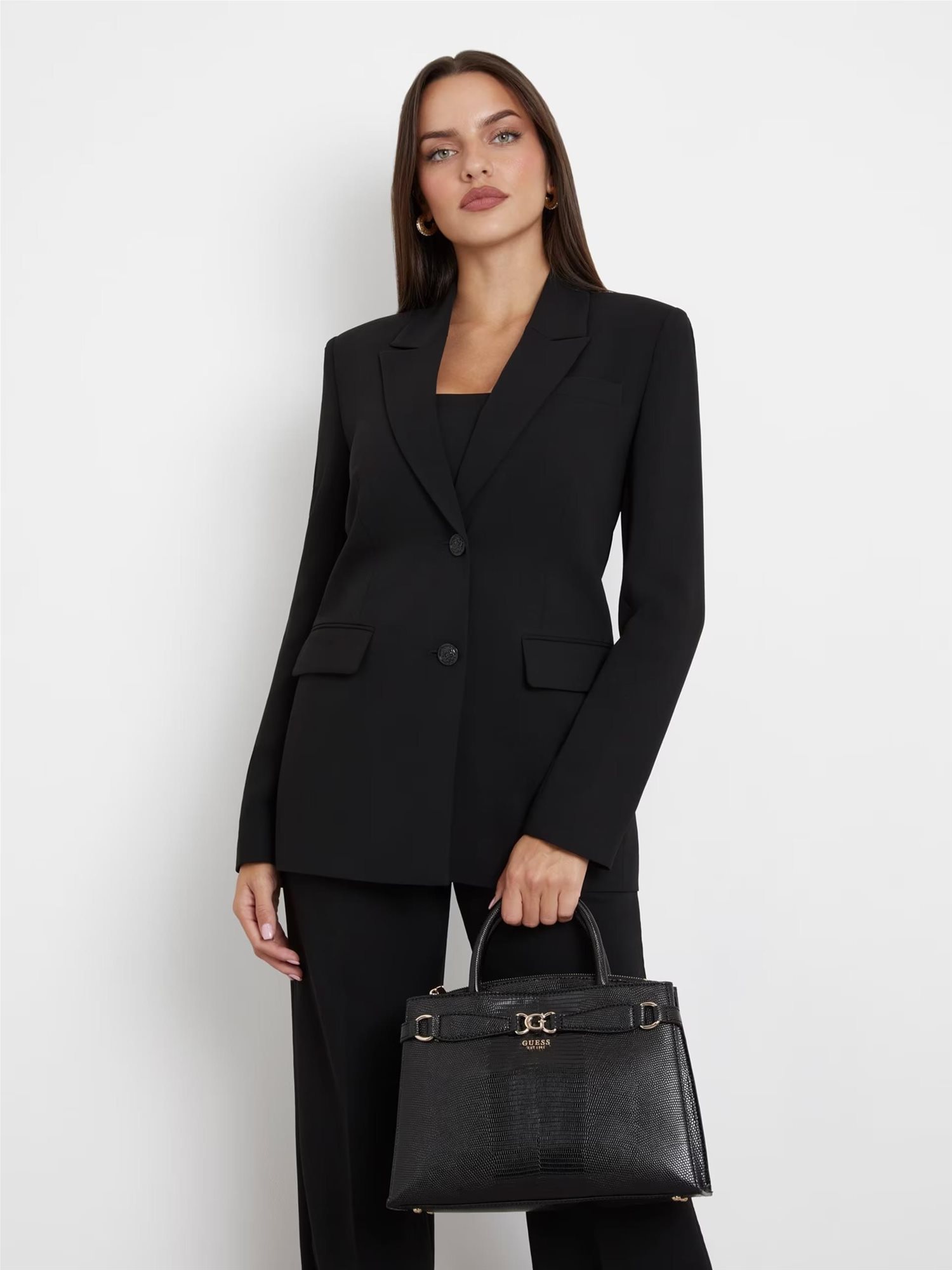 GUESS Kabelka Arlena Girlfriend Satchel černá