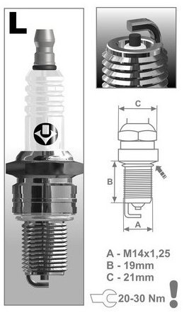 BRISK zapalovací svíčka L14C řada Super