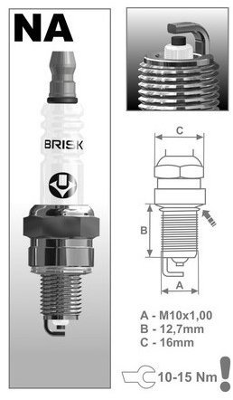 BRISK zapalovací svíčka NAR14YC řada Super