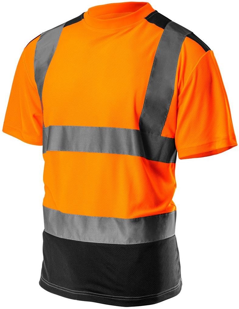 Pracovní tričko s vysokou viditelností, oranžovo-černé