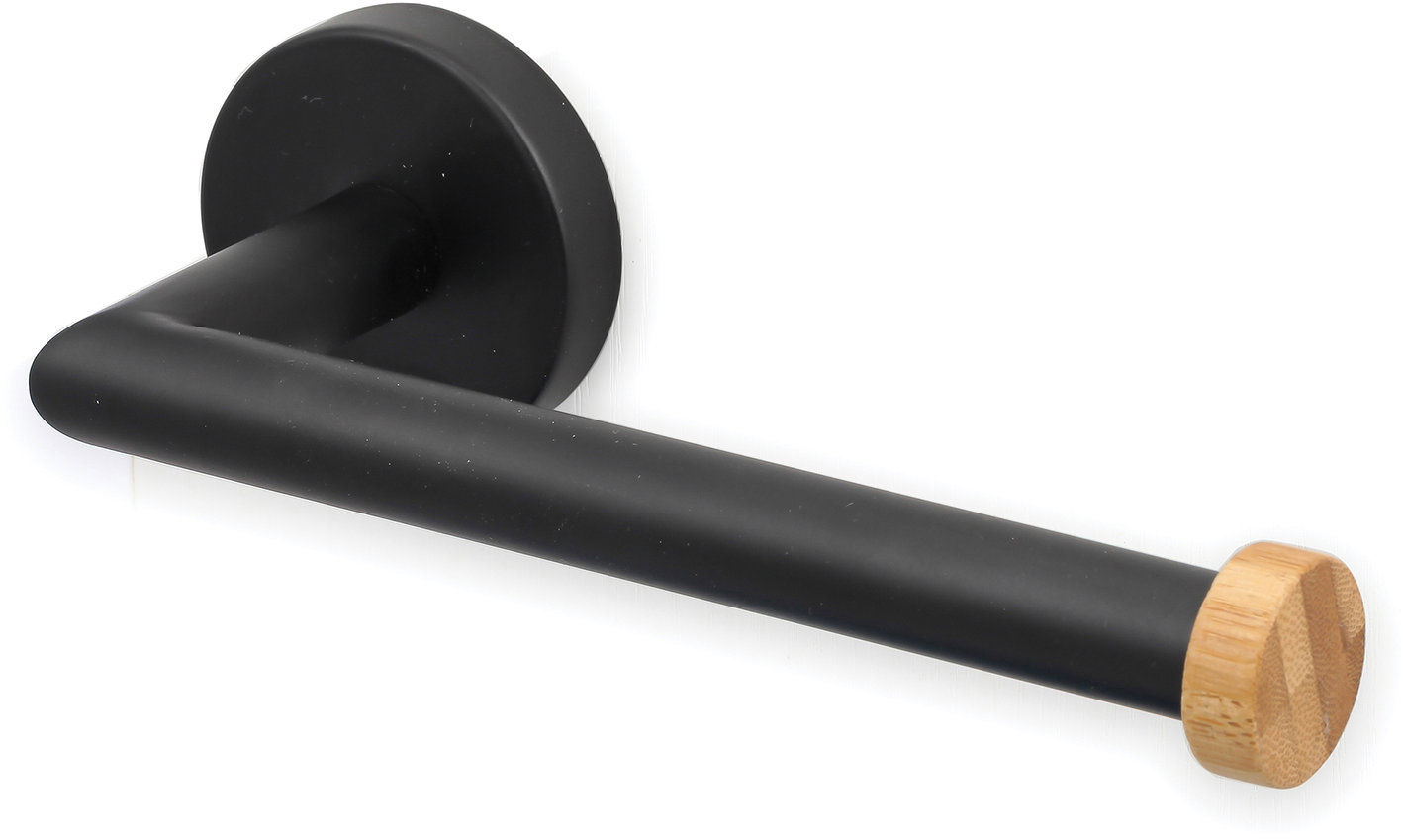 Spirella Držák na toaletní papír IANA, ocel, bambus, černý