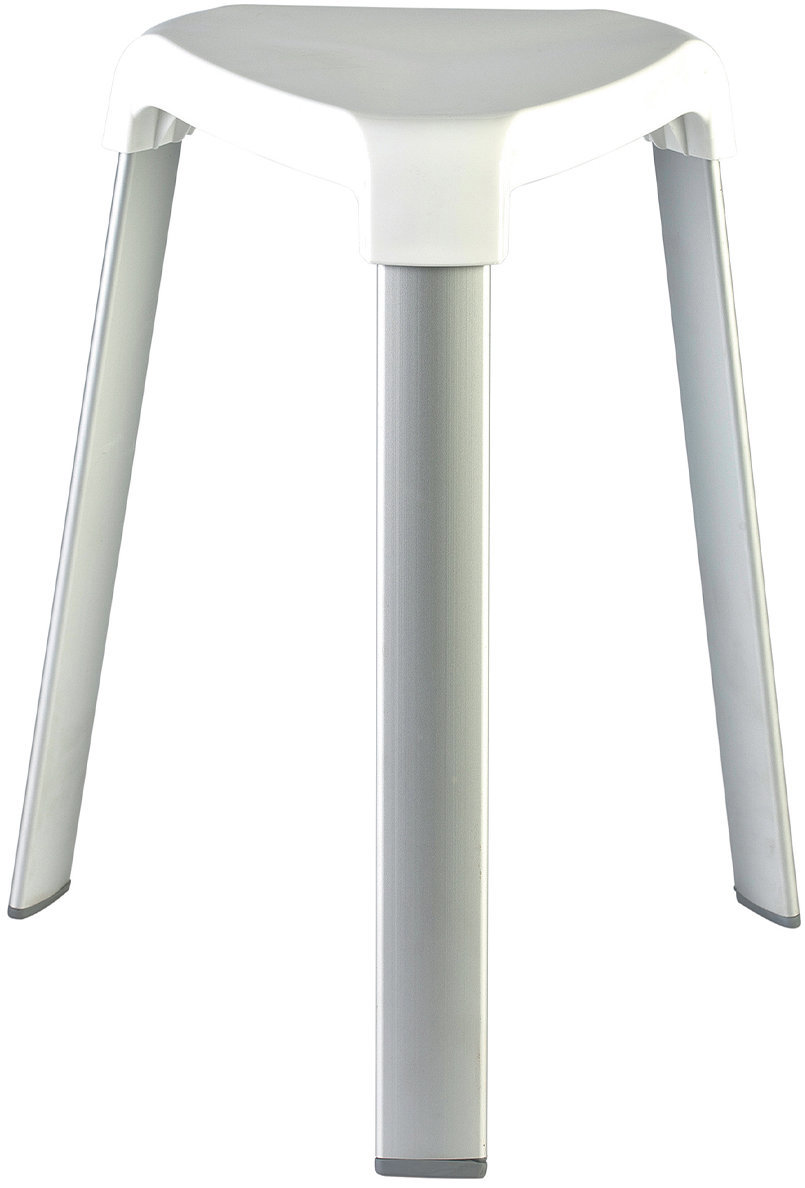 MSV Sedátko do sprchy SAFE, bílé, hliník, 45 cm, do 120 g