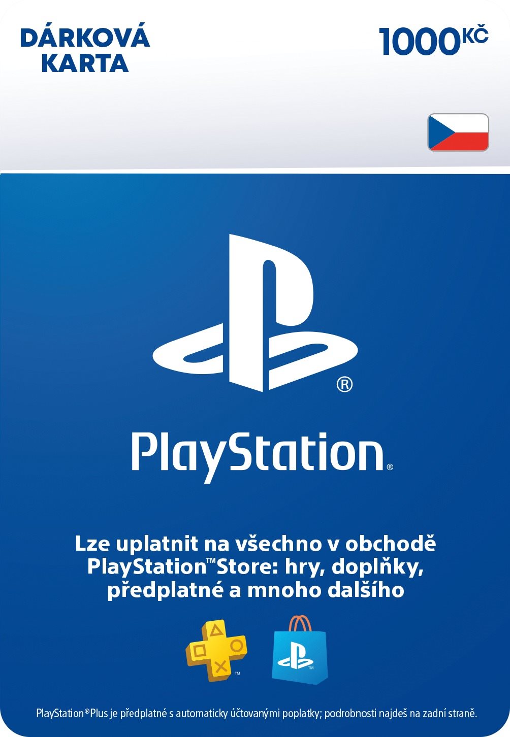 PlayStation Store - Kredit 1000 Kč - CZ Digital
