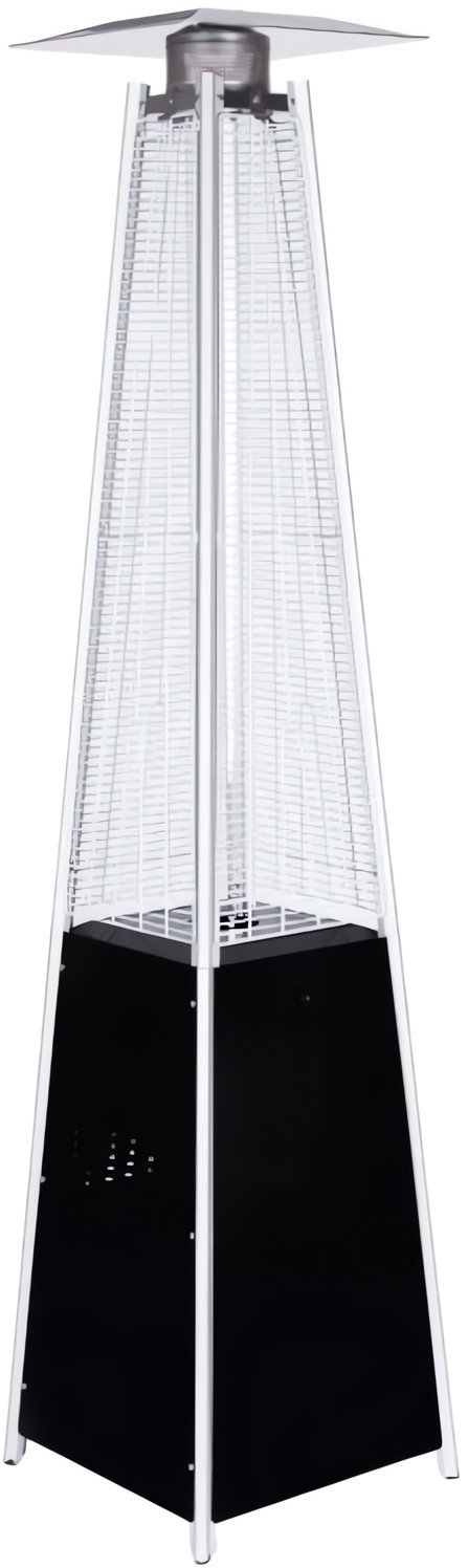 MultiGarden Terasový plynový ohřívač se skleněným krytem BFH-A-PC, 13 kW, černý