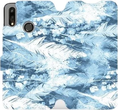 Flipové pouzdro na mobil Huawei P Smart 2019 - M058S Světle modrá horizontální pírka