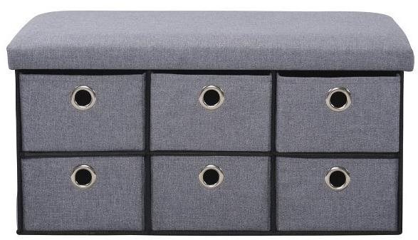 Kesper Lavice se sedákem a úložnými boxy šedá