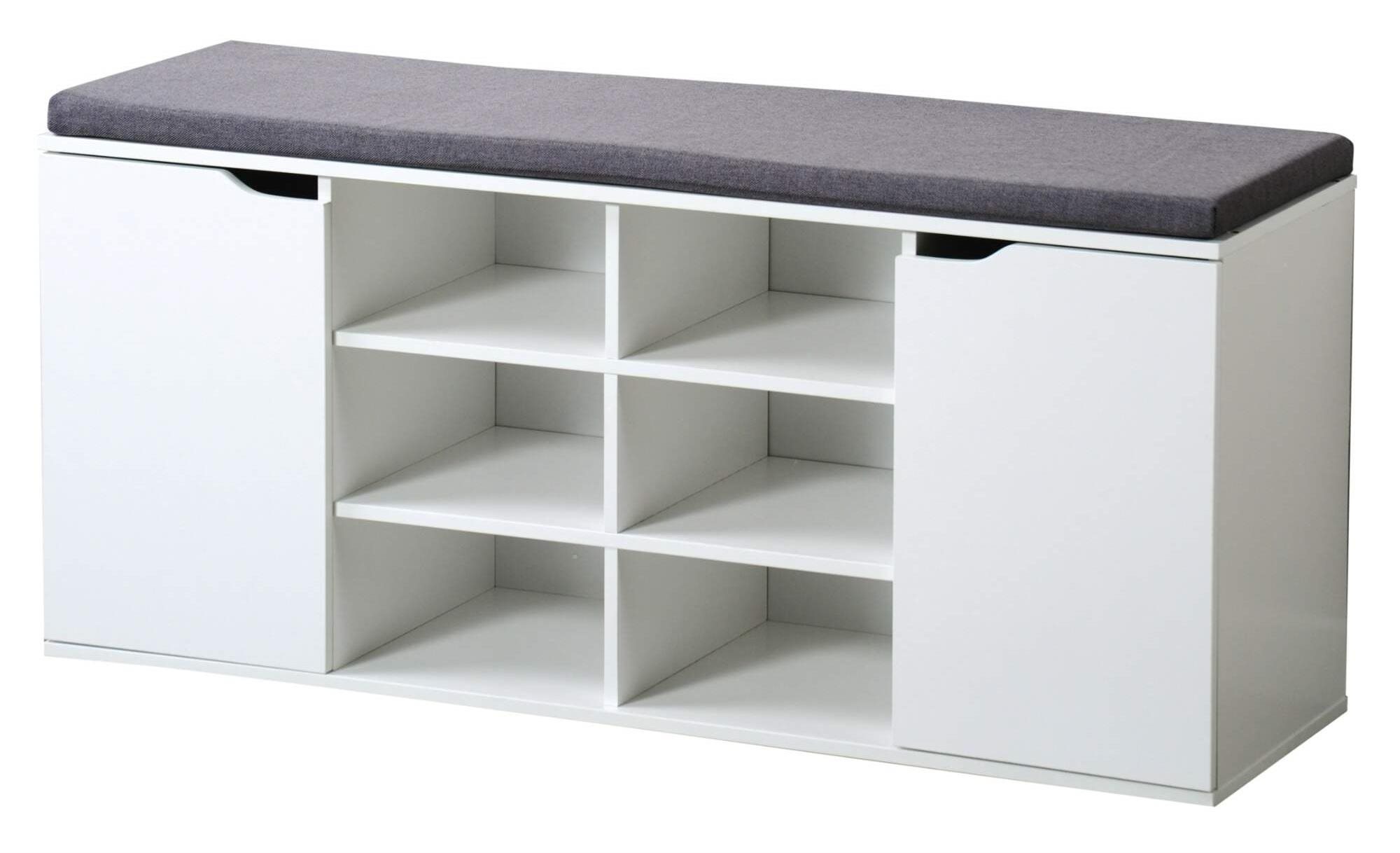 Kesper Botník s podsedákem bílý 103 × 48 × 30,5 cm