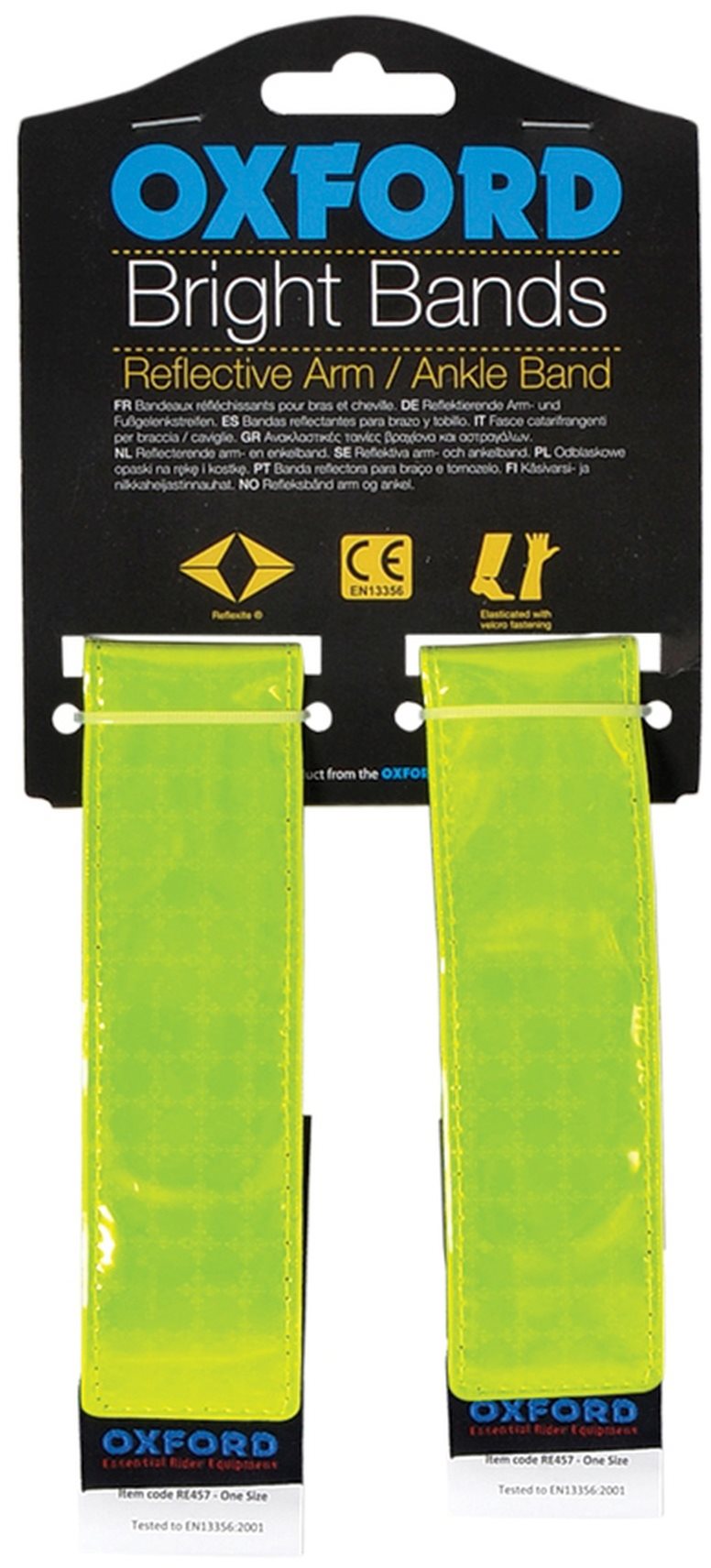 OXFORD reflexní pásky Bright Bands na suchý zip, (žlutá fluo, pár)