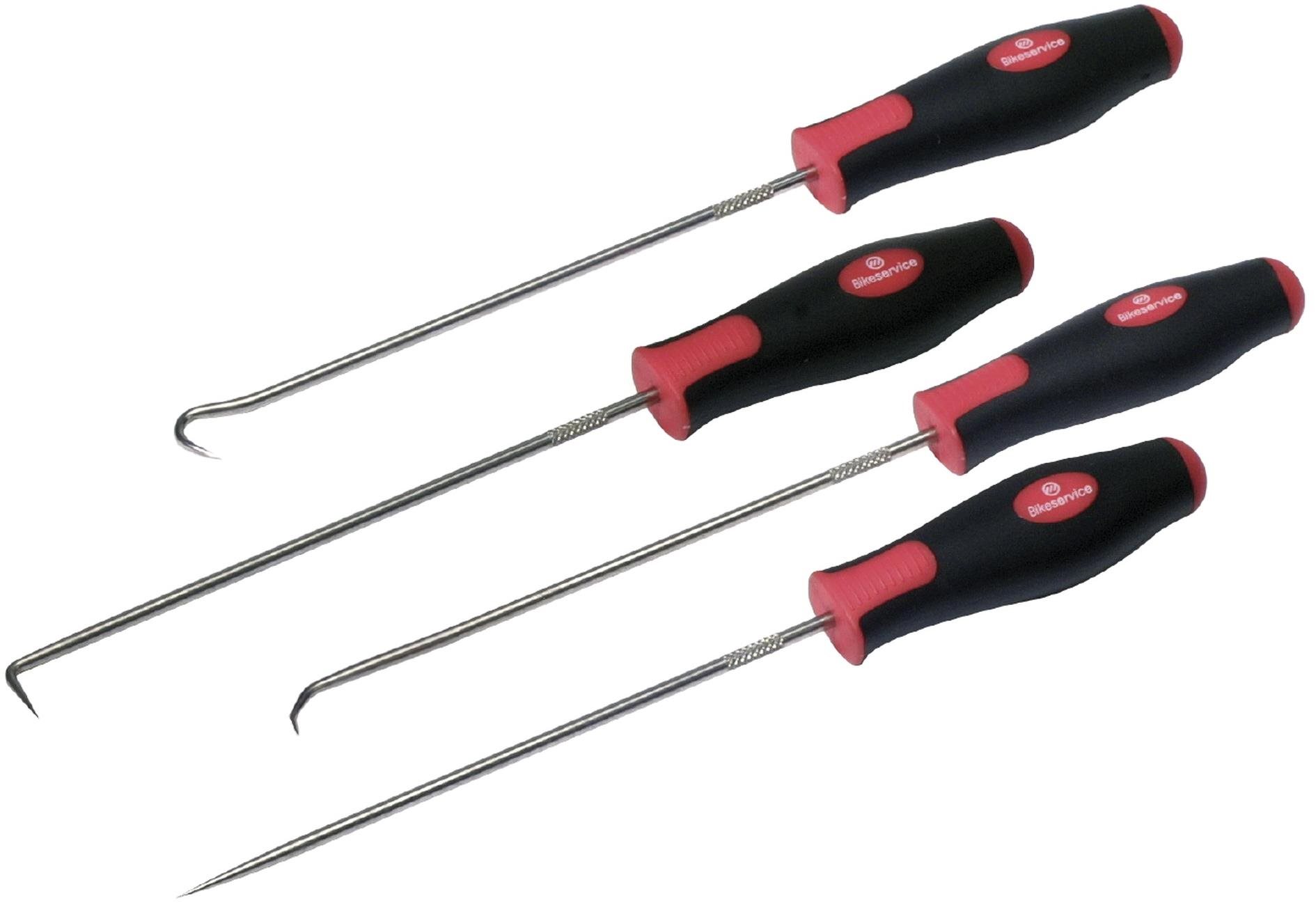 BIKESERVICE sada háčků na demontáž těsnění 2 dílná (délka hřídelky 152 mm)