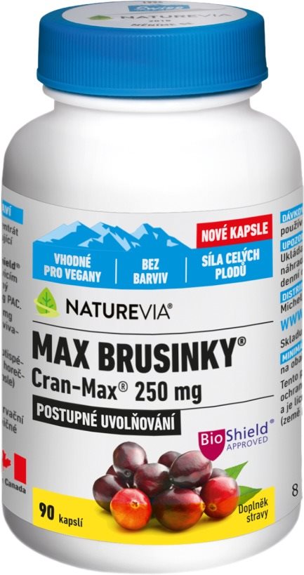 NatureVia Max Brusinky Cran-Max 90 kapslí