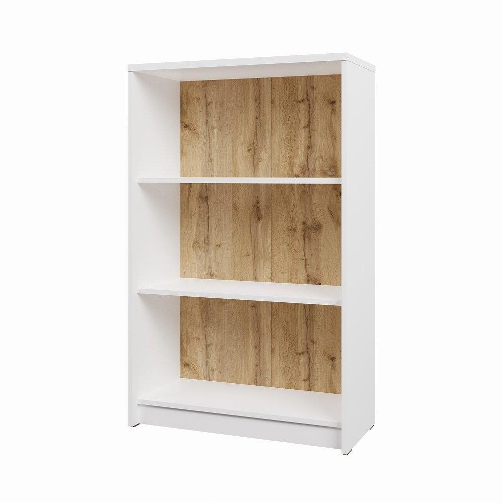 Nejlevnější nábytek Regál nízký Nejby Gianni, bílý / dub wotan