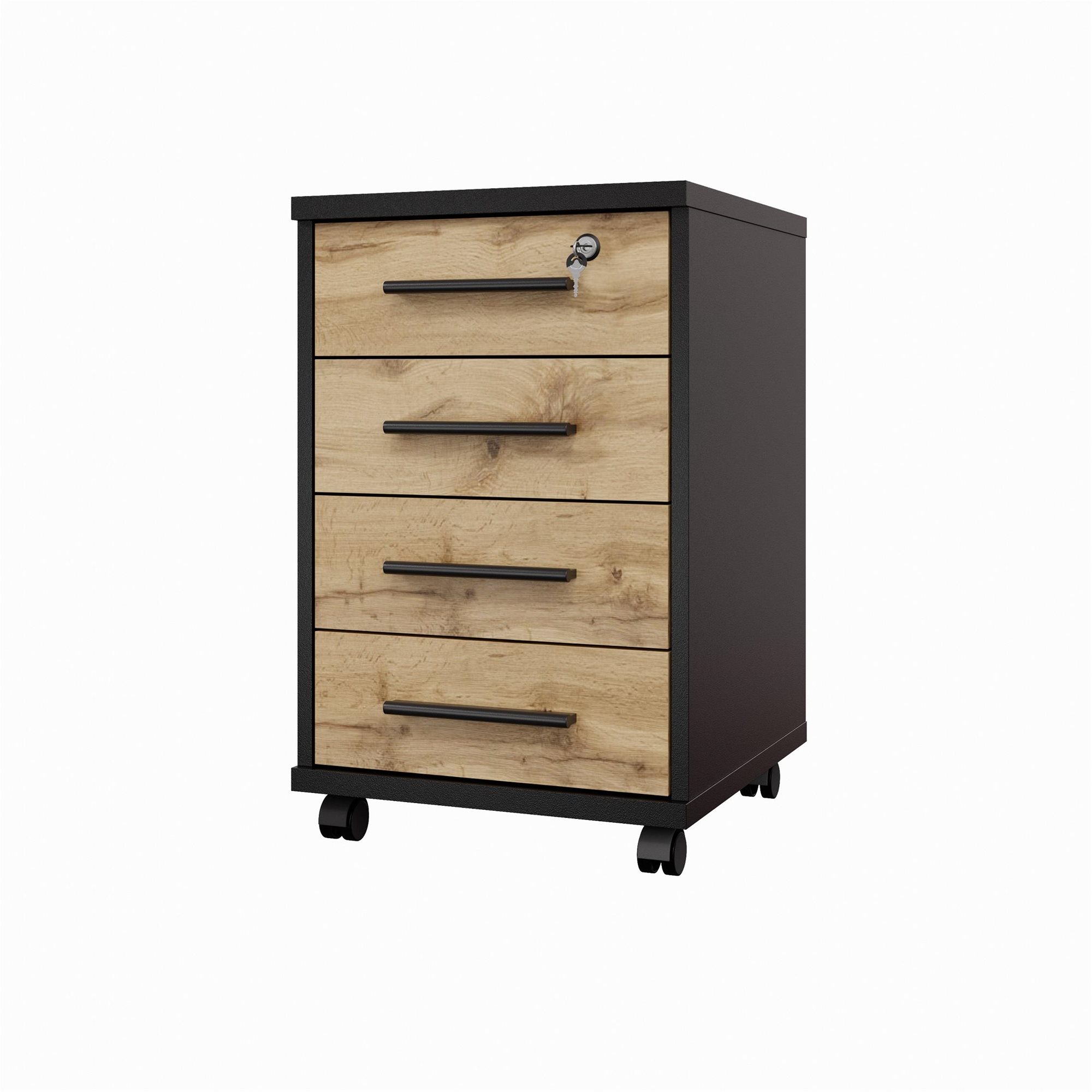 Nejlevnější nábytek Nejby Gianni uzamykatelný, černá/dub wotan