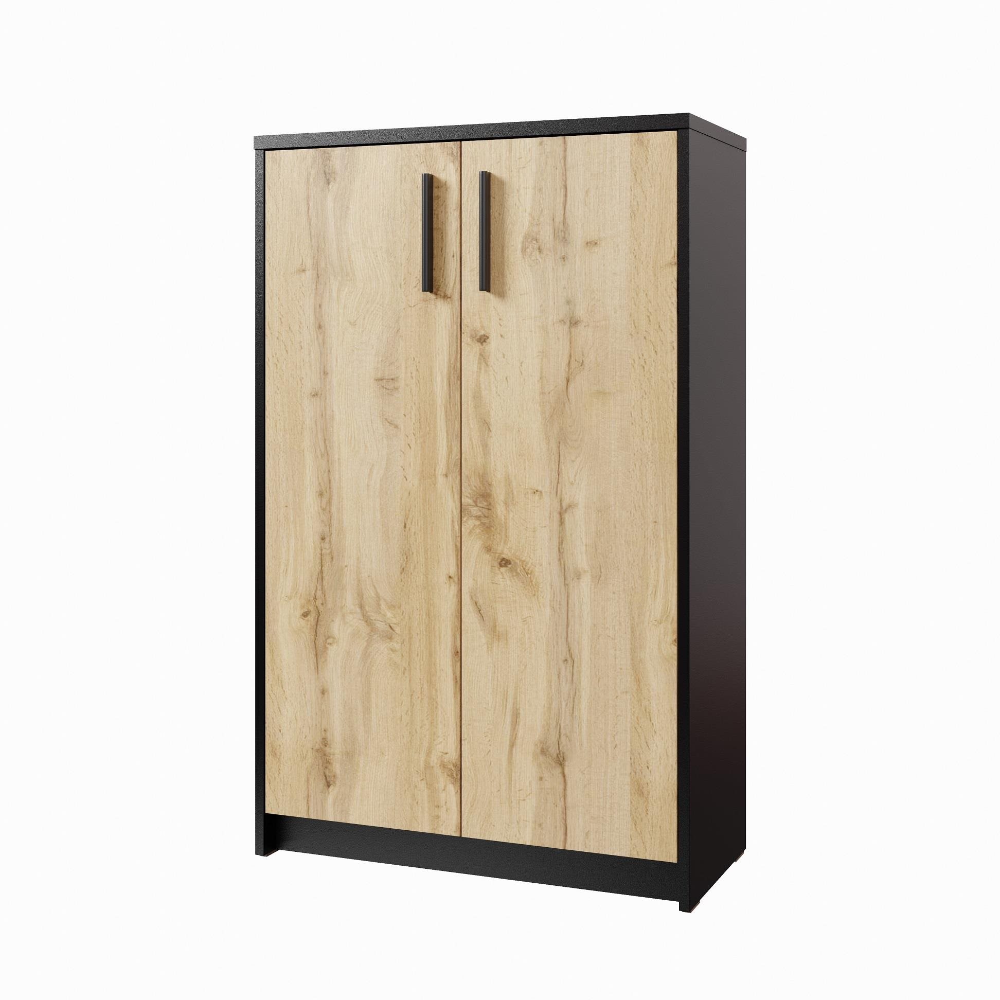 Nejlevnější nábytek Nejby Gianni, skříňka, černá/dub wotan