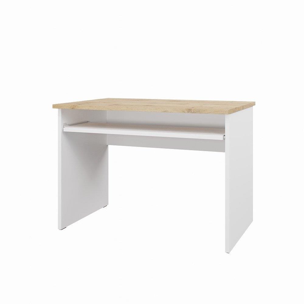 Nejlevnější nábytek Nejby Gianni, PC stůl, bílá / dub wotan