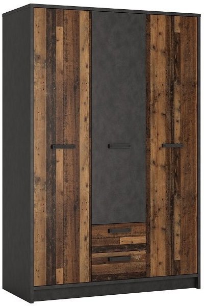 Nejlevnější nábytek Livana Skříň 3D2S, matera tmavá/old style
