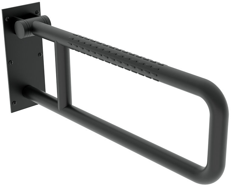 Nimco Bezpečnostní madlo do koupelny a WC černé sklopné – 60 cm nerez nosnost 150 kg BMSC-9060-90