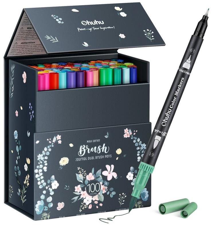 OHUHU Aqua Brush Marker 100 ks
