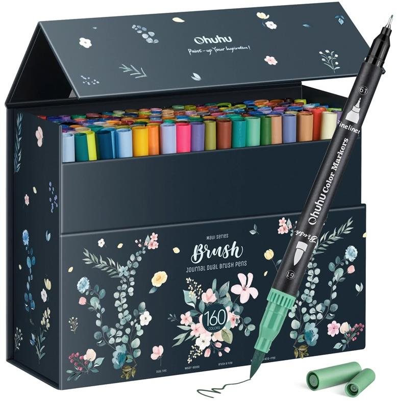 OHUHU Aqua Brush Marker 160 ks