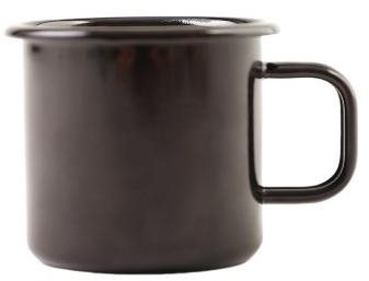 Olymp, Jihočeský plecháček, smaltovaný hrnek 7 cm, 0,25 l, černý/černý 219/10b