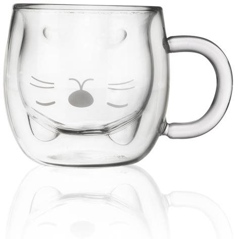 Orion Hrnek dvoustěnné sklo kočka 0,3 l