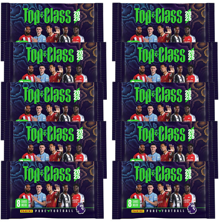 Panini 10 × karty PREMIER LEAGUE TOP CLASS 2025