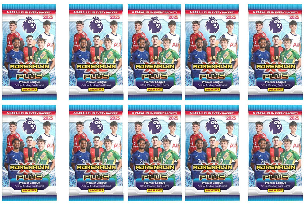 Panini 10 × karty PREMIER LEAGUE Adrenalyn XL PLUS 2025