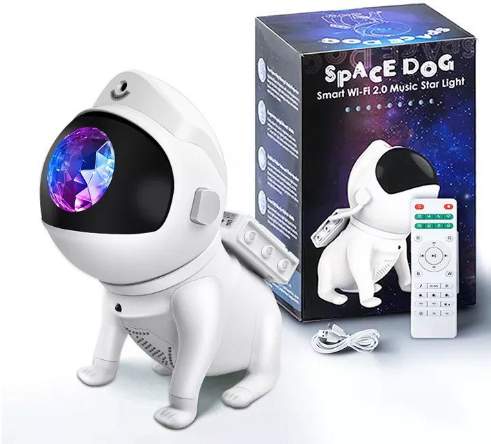 Bolong Projektor noční oblohy v podobě vesmírného psa - Wi-Fi a Bluetooth