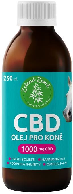 Zelená Země CBD olej pro koně 1000 mg, 250 ml