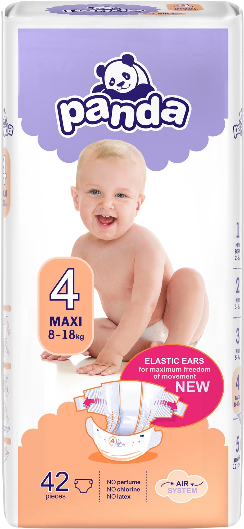 PANDA Maxi vel. 4 (42 ks)