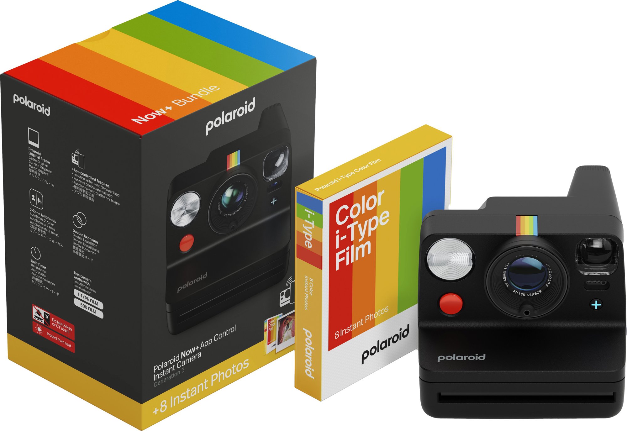 Polaroid Now+ Gen 3 Black Sada s barevným filmem (8 fotografií)