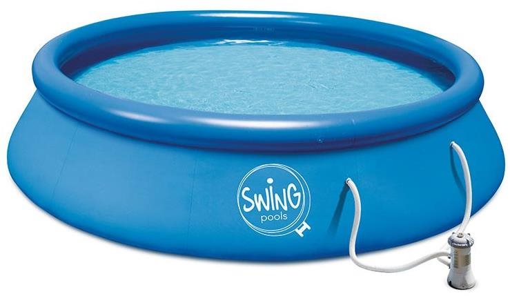 POLYGROUP Bazén nafukovací Swing s kartušovou filtrací 12V 3,05 × 0,76 m