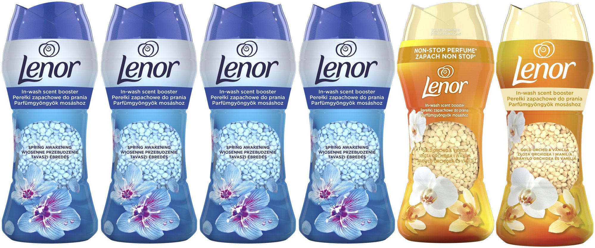 LENOR Spring Awakening 4 × 195 g + Gold Orchid & Vanilla 2 × 195 g (96 praní)