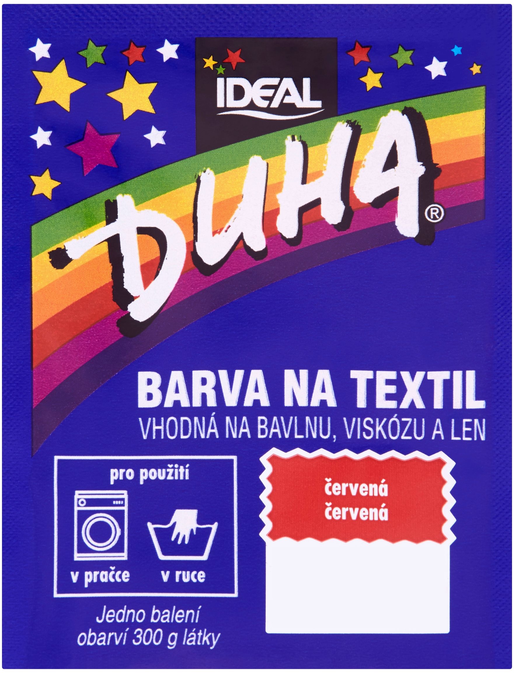 DUHA barva na textil červená 15 g