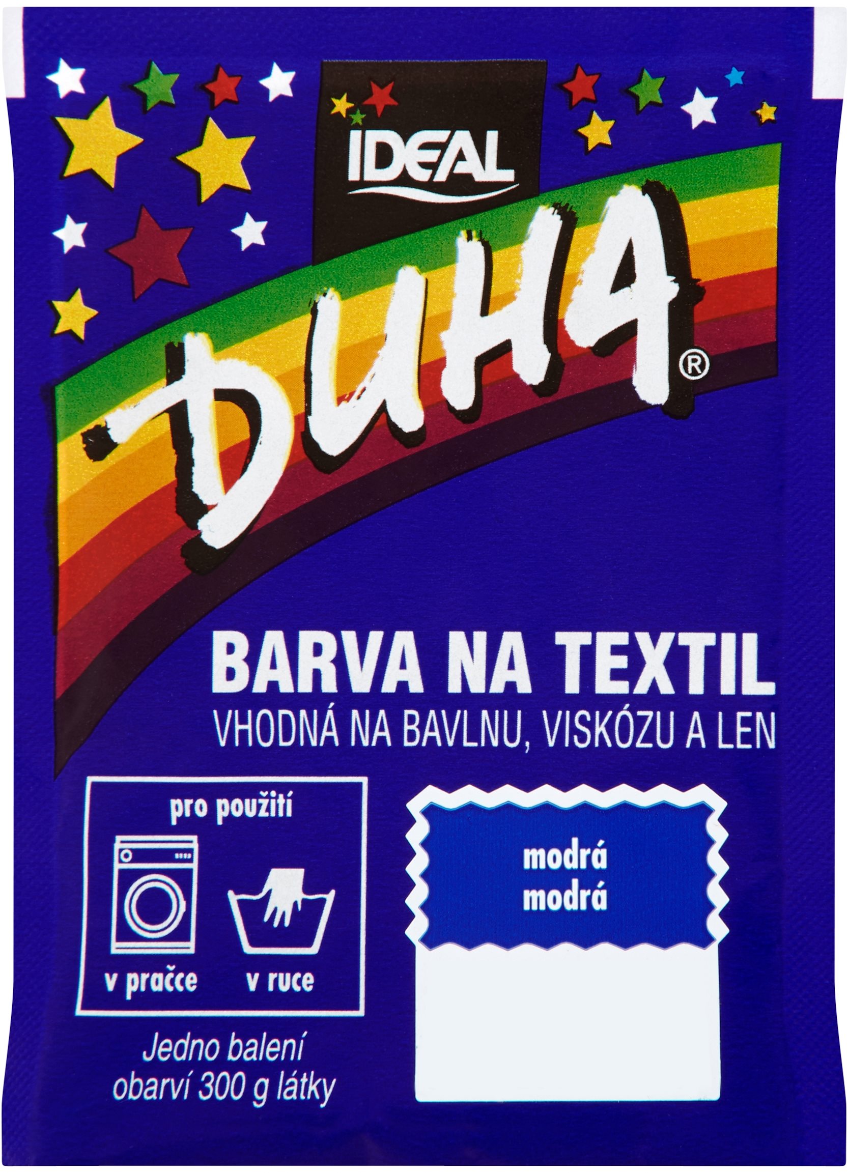DUHA barva na textil modrá 15 g