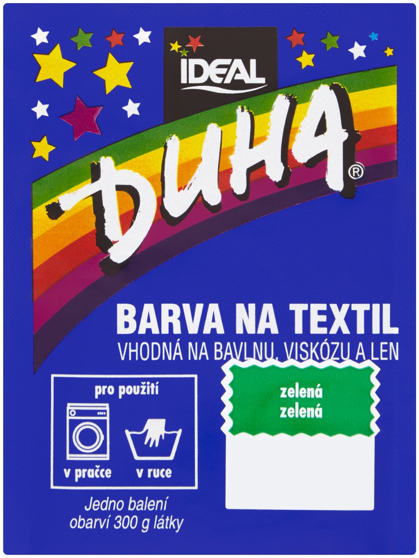 DUHA barva na textil zelená 15 g