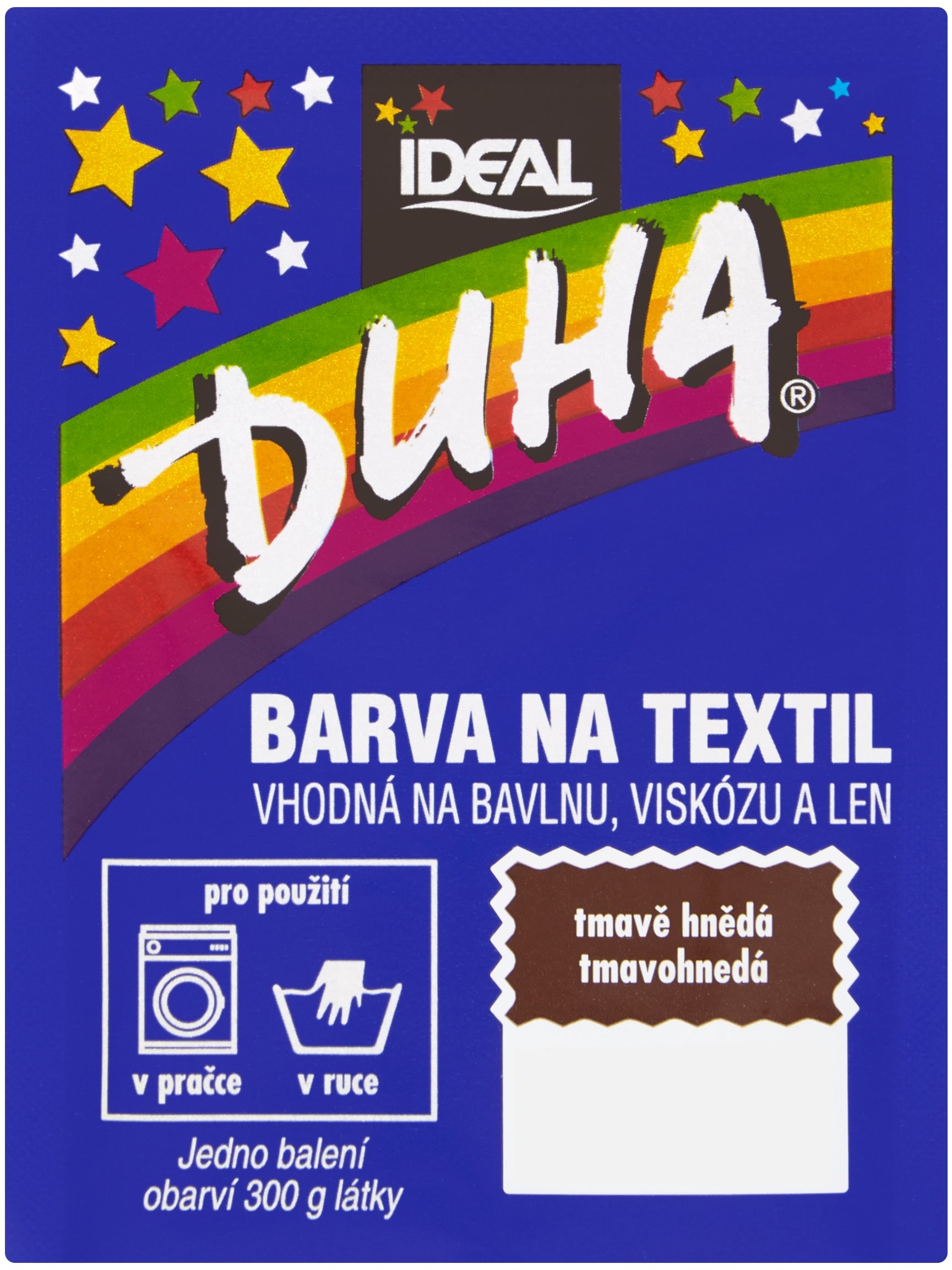 DUHA barva na textil tmavě hnědá 15 g