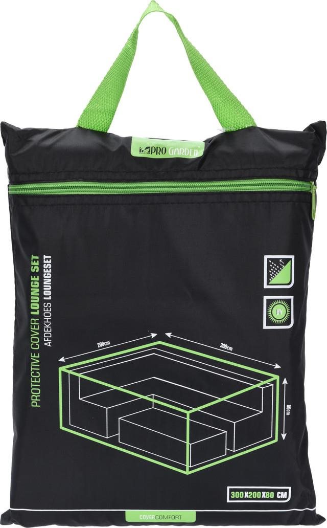 PROGARDEN Obal na zahradní nábytek XL 300 x 200 x 80 cm, černý