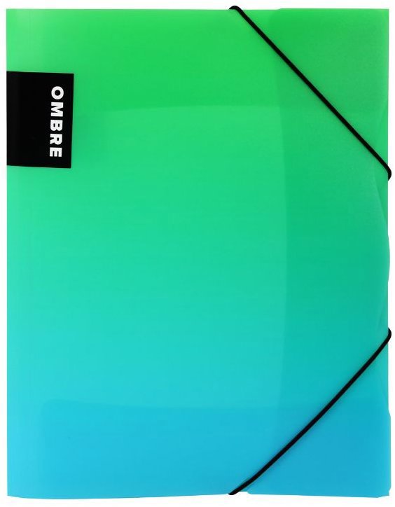 KARTON P+P OMBRE sloha s gumou A4 PP, zelená