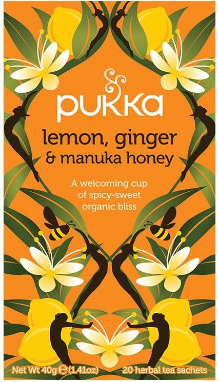 Pukka Lemon Ginger Manuka Honey BIO 20 × 2g