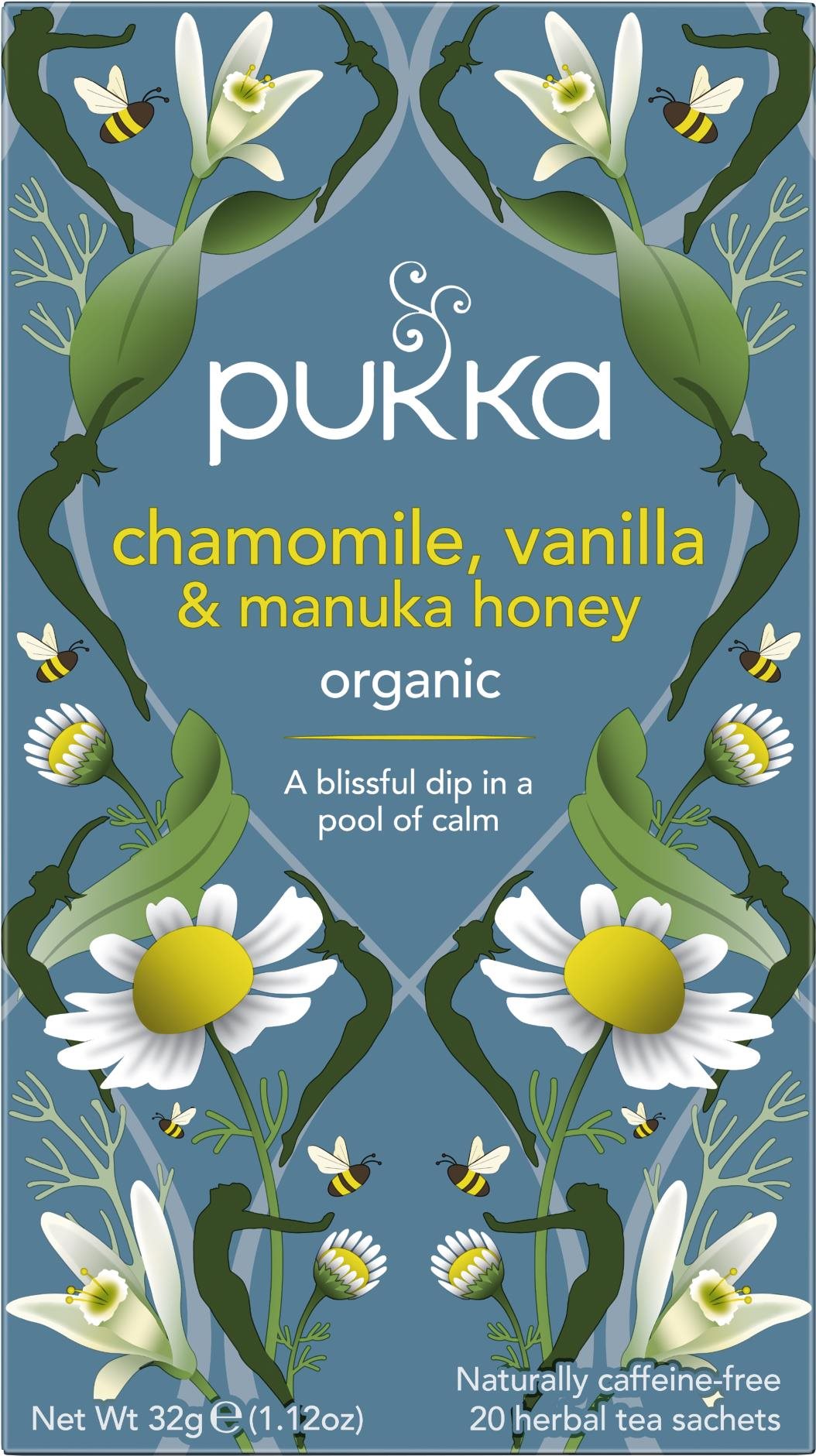 Pukka Chamomile, Vanilla & Manuka honey BIO 20 × 1,6 g