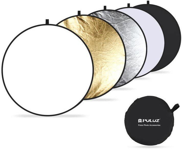 PULUZ skládací odrazná deska 60cm (stříbrná / průsvitná / zlatá / bílá / černá)