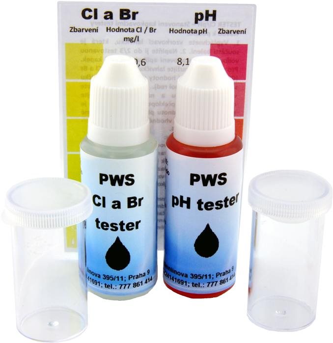 PWS Kapkový tester Bazénové vody pH a Cl