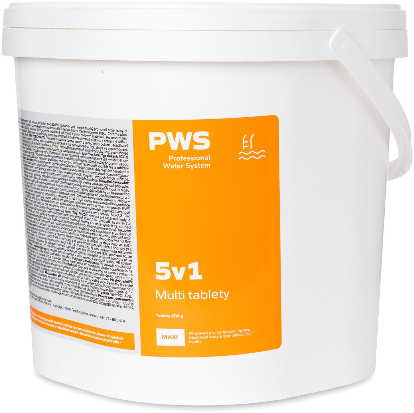PWS Multi tablety 5v1 do bazénu 200 g 3 kg