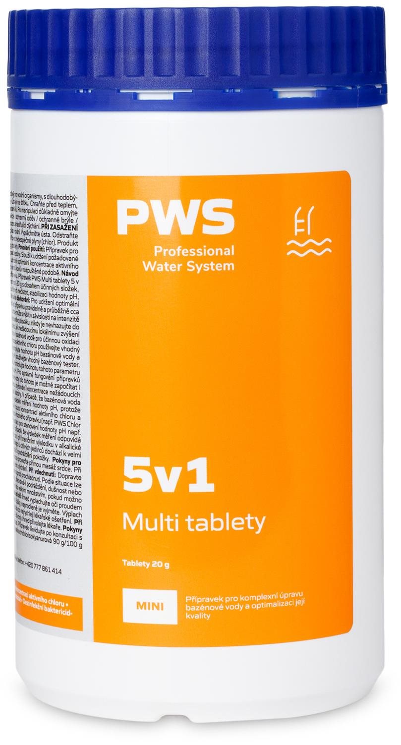 PWS Multi tablety 5v1 do bazénu 20 g 1 kg