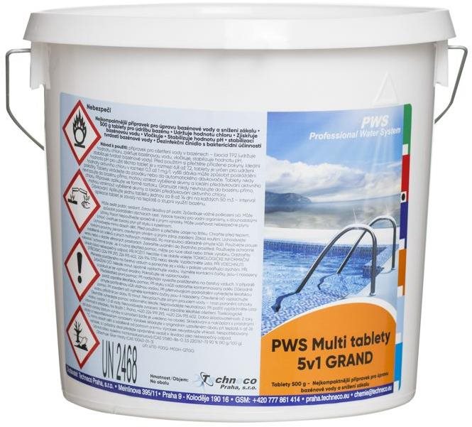 PWS Multi tablety 5v1 do bazénu blok 500 g - 0,5 kg