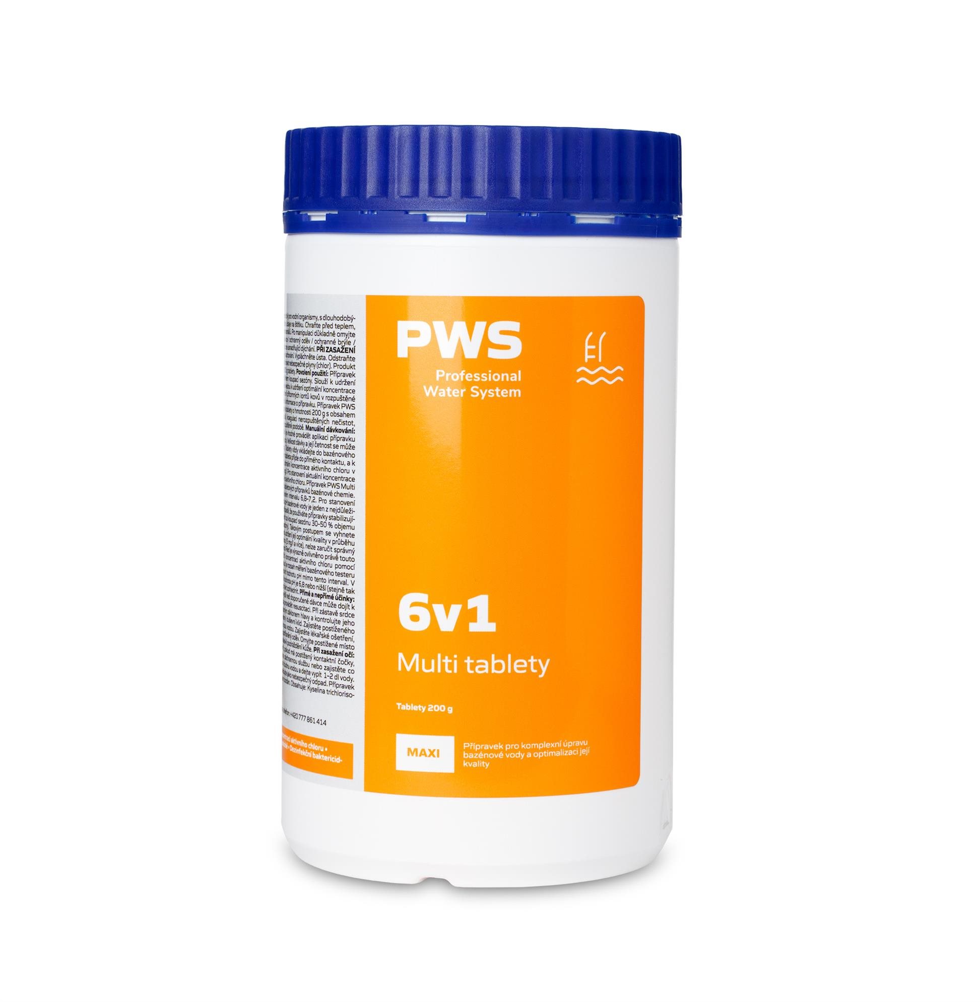 PWS Multi tablety 6v1 do bazénu 200 g 1 kg