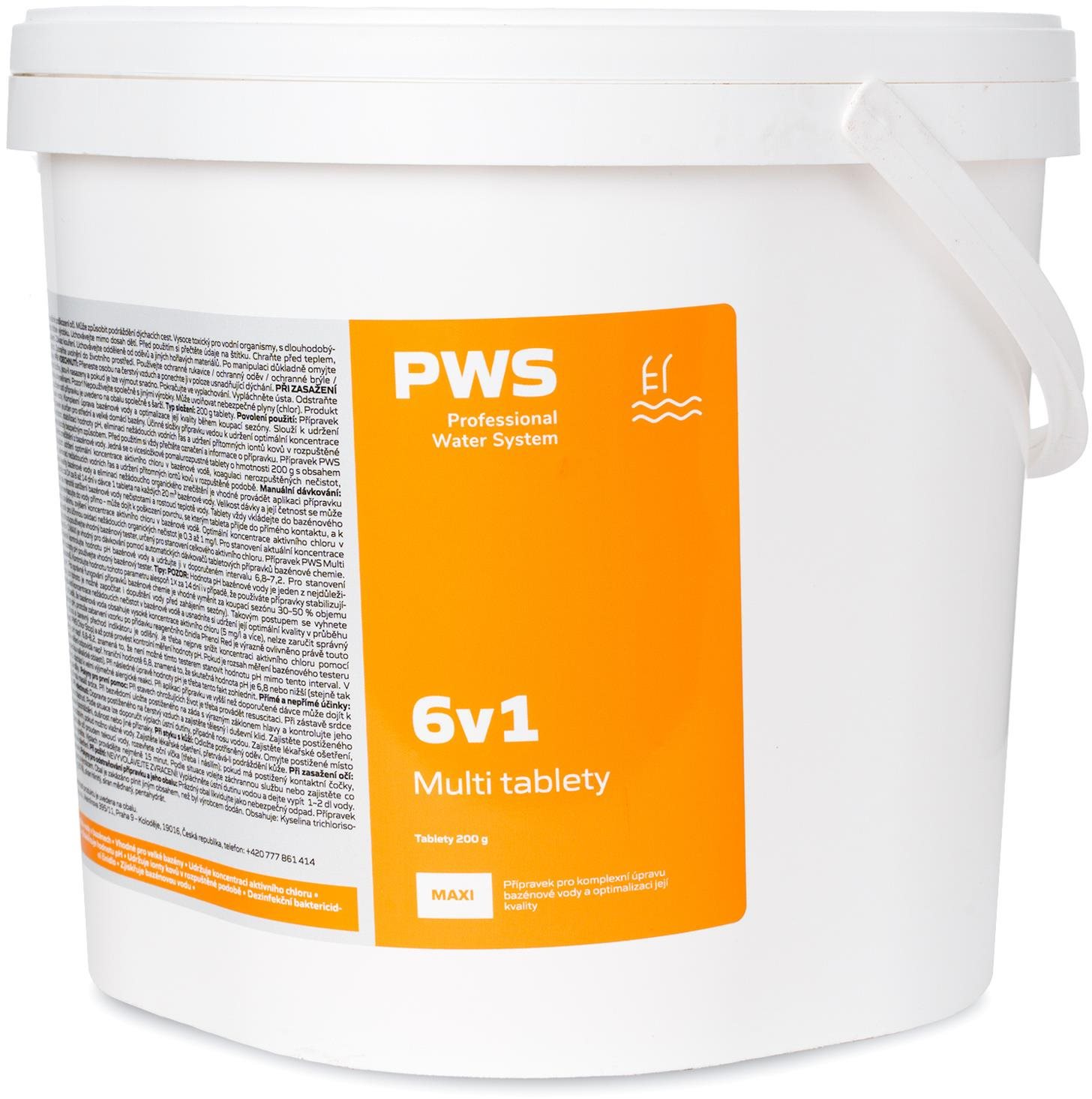 PWS Multi tablety 6v1 do bazénu 200 g 3 kg