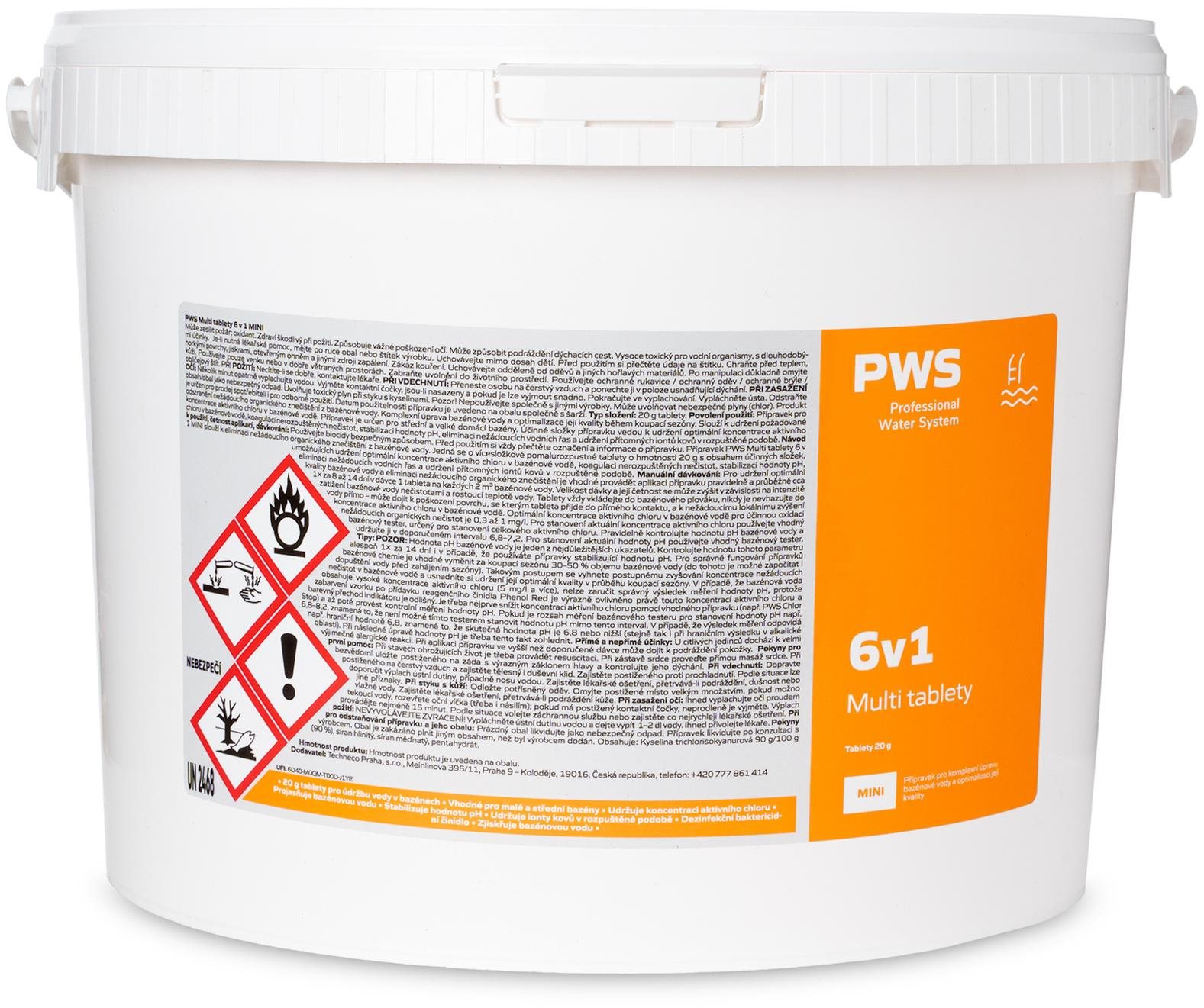 PWS Multi tablety 6v1 do bazénu 20 g 20 kg